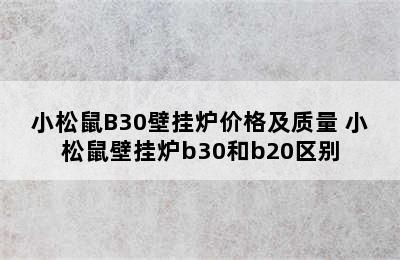 小松鼠B30壁挂炉价格及质量 小松鼠壁挂炉b30和b20区别